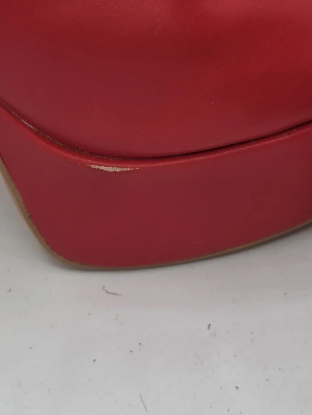 SHEIN Red Platform Wedge Ankle Boots